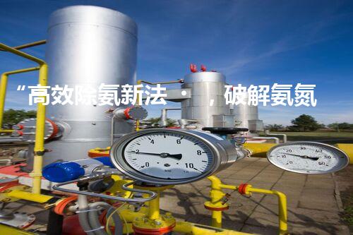 “高效除氨新法，破解氨氮廢水超標難題”